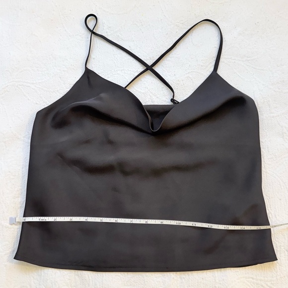 Rachel Zoe Elegant Black satin top - Picture 2 of 7